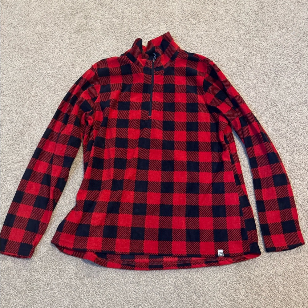 Avalanche Red and Black Plaid Sweater